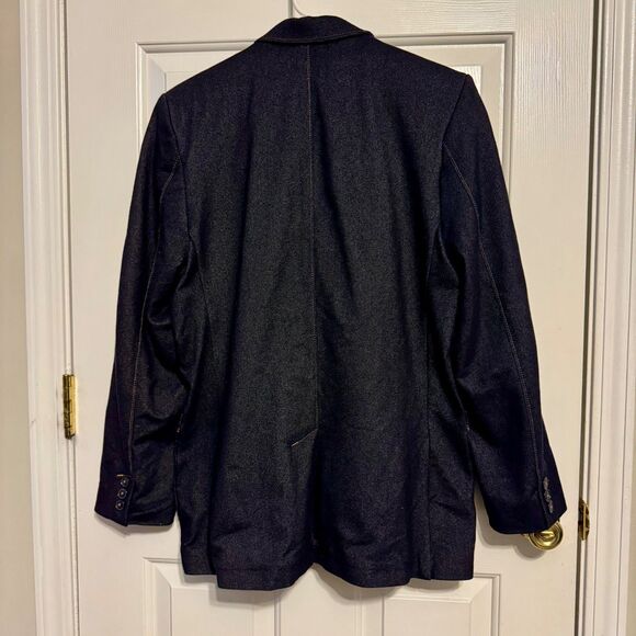 MONDO VTG Denim Blazer Jacket Mens Sz L Regular Fit Cotton Blend - Picture 9 of 10